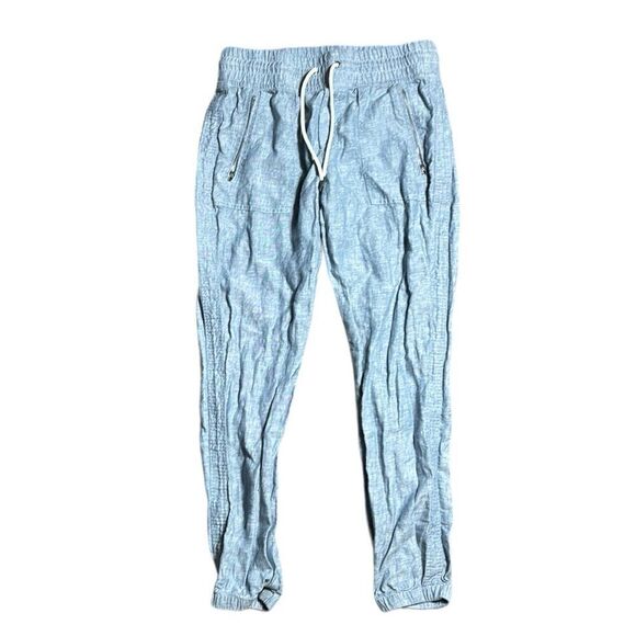 Athleta Cabo linen jogger women’s 8 blue gray pants vacation capsule resort - Picture 2 of 6